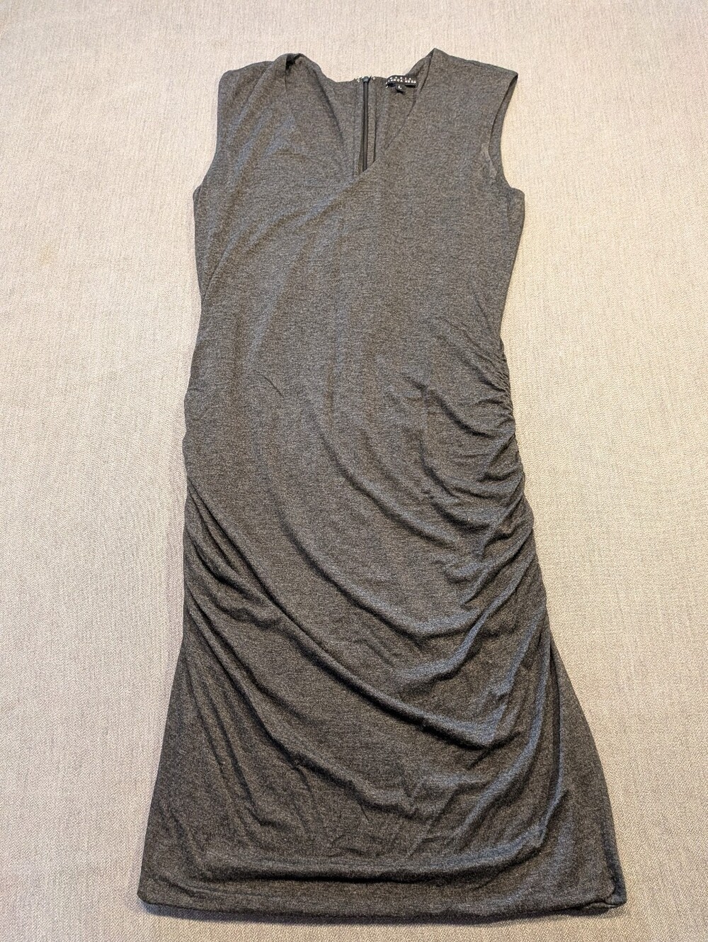 Maria Bianca Nero Womens Back Zip Sleeveless Mini Sheath Dress Black Size Large